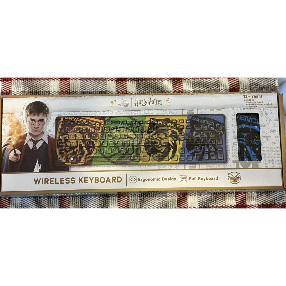 Wizarding World Harry Potter Hogwarts Houses Wireless Keyboard